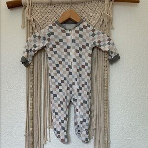 Milk berry bamboo Checkered Kids One Piece